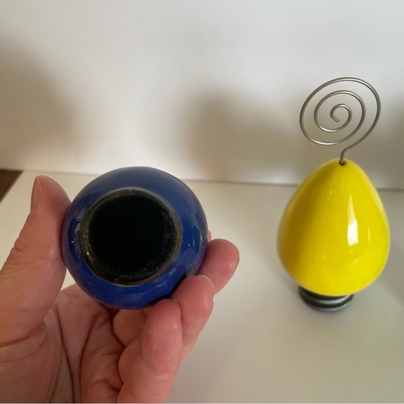 Vintage Christmas Light Bulb Colorful Decorative Photo Holiday Card Holders 4 - Picture 5 of 5